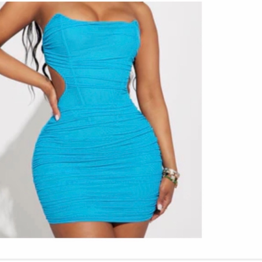 Fashion Nova Blue Mini Dress
